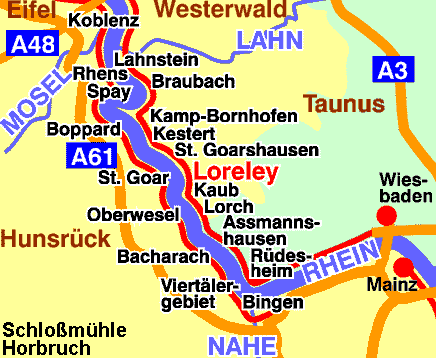 Map Of Europe Rhine River